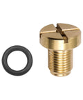 Solid Gear Car Radiator Coolant Expansion Tank Bleeder Screw with Tough Rubber O Ring Seal, Copper Build, 0.62 inch size.