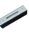 Top Shelf Magnetic Spirit Level, Rugged Aluminum Bubble Gauge giving accurate horizontal and vertical readings on a flat surface.