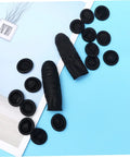 1000 Pack Antistatic Finger Cots Providing A No Sweat Grip That Shields Precise Electronics During Heavy Mechanic Work And Warehouse Tasks While Delivering Knockout Quality On A Tight Budget display on blue background.
