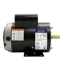Heavy Duty 2 Horsepower 60 Gallon Air Compressor Electric Motor installed, showing warning label and specifications on a black casing.