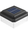 Weather Proof Fence Post Solar Lights For Backyard And Driveway Lines Durable outdoor solar lamp with black case and solar panel.