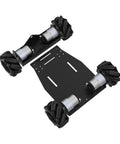 97mm Mecanum Wheels for AGV Robots on black chassis