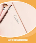 Heavy Duty Wavy Cotter Pins In Stainless Steel For Trailers And Hitches on a pink background with makeup brushes.
