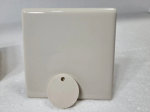 Beige Bone Almond Ceramic Bullnose Tile 4x4 Square Trim With Curved Edge 9 Piece Box Classic Color 006 Perfect For Backsplash
