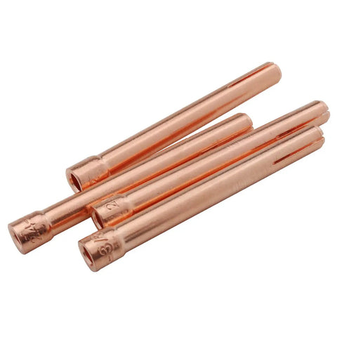 TIG Collet Tip 10N24, 10 Pack, 2.4 mm Copper Chuck For WP17 WP18 WP26 TIG Torch Series, Replacement Consumables