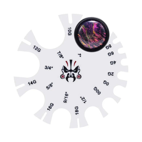 Top Notch Acrylic Piercing Gauge Measurement Wheel For Body Jewelry Tattoo Needle Sizing 18G To 1 Inch Smooth Rolling Ruler Design No Sweat And Dead Simple