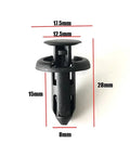 200 Pack Heavy Duty Car Bumper Plastic Rivet Holder Push Clips Door Trim Fastener Kit 8mm Solid Raw Material Smooth Texture Holding