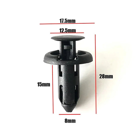 200 Pack Heavy Duty Car Bumper Plastic Rivet Holder Push Clips Door Trim Fastener Kit 8mm Solid Raw Material Smooth Texture Holding