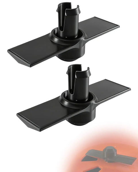 Upgraded Replacement Agitator For Echo RB60 Broadcast Spreader 2 Pack with durable black plastic design shown in pair.
