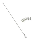 13 Inch Universal Car Radio Antenna Mast Top Mount Replacement With Threaded Adapters And Spacers Fits Most Domestic And Import Vehicles AM FM Auto Antenna For Cars Trucks And SUVs with 7 adapters and chrome mast