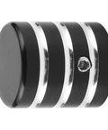Heel Shift Lever Eliminator Cover With Shaft Spacer Sleeve For Harley-Davidson Touring Bikes 1980 Through 2019 Bolt-On Fit Electra Glide Street Glide Road King Black And Silver Finish, cylindrical black and silver aluminum