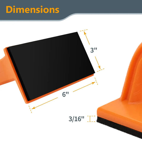 Image showing dimensions of Two Pack Push Block With Ergonomic Handle And Non Slip Pad For Table Saw Router Table Bandsaw And Jointer.