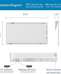 Dimension diagram of Smooth Upgrade With 6 Pack 2x4 Led Drop Ceiling Panels, showing size options and adjustment features.