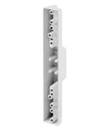 Diecast White Outside Sliding Patio Door Pull With Seven Hole Center Options 7-1/4 inches height, 1 inch projection, side view