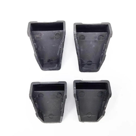 4 Pack Plastic Insert Jaw Clamp Protectors For Wheel Rim Guards Fits Tire Changer Machines Built Tough Rim Guard Attachment Set For Safer Tire Changes During Maintenance Tasks. Black clamps in a set of four shown.