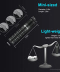 Pocket EDC Keychain Flashlight Delivers 120 Lumens With XPG3 LED Runs Up To 36 Hours On A AAA Battery IPX8 Waterproof torch dimensions