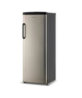 Spacious Upright Freezer Deep Freeze 11 Cubic Feet Stainless Steel Cabinet view with sleek design and single front door.