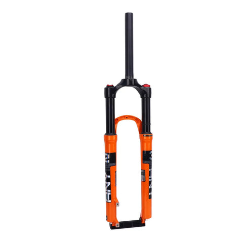 Mountain Bike Front Suspension Fork 27.5 Inch Air Suspension Magnesium Alloy Damping System Orange Trail Ready Lightweight Shock Absorption