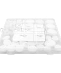 80 Piece Silicone Hole Plugs Kit With 8 Sizes Round Grommets in storage box, suitable for car, furniture, and office use