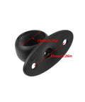 Rock Solid Stainless Steel Closet Rod Flange with Rust Proof Pipe Bracket, 19mm hole for 3/4 inch rods, black.