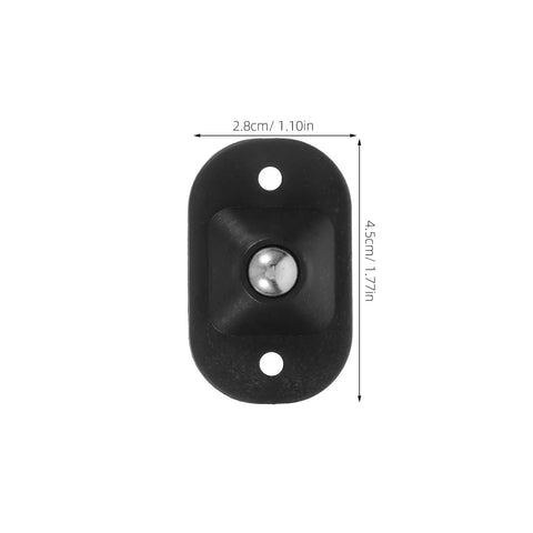 4pcs Small Furniture Adhesive Swivel Caster Wheels, black plastic swivel wheel base, 2.8cm x 4.5cm size with metal bearing.