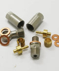 Pro Grade Hydraulic Brake Hose Fittings Feature Copper Olive Head Connectors For Tech3 V4 E4 X2 Supermoto Bike set, brass and alloy