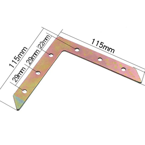 Easy Install Corner Brackets For Furniture L Shaped Galvanized Iron Right Angle Plates with measurements shown
