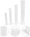 4 Pack Plastic Graduated Cylinders Thickened Clear Plastic With Hexagonal Spill Resistant Base For Precise Calibration In Kid Friendly Lab Learning Science Classroom Supplies Industrial Measuring, four sizes