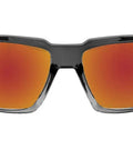 Front view of Floating Safety Glasses For Men 2 Tone Crystal Frame Red Mirror Lenses With Non Slip Foam Padding ANSI Z87 Plus Compliant