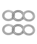 Thrust Needle Roller Bearings With Washers NTA1423 7/8 Inch Bore 1-7/16 Inch OD 5/64 Inch Width 2 Pack Heavy Duty Chrome Steel
