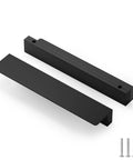 Top Shelf 10 Pack Of Matte Black Finger Edge Pulls With Five Inch Center Spacing And Smooth Rounded Corners Perfect For Kitchen Cabinets And Dresser Drawers That Is A Total Game Changer For Your Home Makeover - two matte black drawer pulls with screws.
