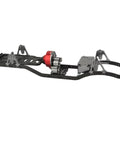 RC Car Chassis Frame For SCX10 1/10 Crawler Model With 313mm Wheelbase Metal Body Durable Alloy Frame Includes Transmission Gearbox Kit And Protective Shell For Tough Off Road Runs side view
