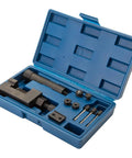 Tusk heavy-duty chain breaker rivet tool kit in blue plastic case with adapters and punch bits