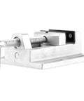 Heavy Duty Cast Iron Drill Press Vise And Milling Machine Vice Tool, 2.5 Inch Bench Clamp Fixture viewed from the side.
