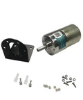 12V DC Gear Motor With 37mm Gearbox And Bracket, Low Speed 5 RPM No Load And 4 RPM Load, 23.4 Kgf Cm Torque, 10W Power, with accessories