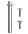 Top Notch Metal Fishing Reel Handle Shaft Rocker Arm Replacement Part In Shiny Silver Tone 28.9x4mm With Screws Perfect For Diy Reel Repair And Knob Install Accessory Kit, silver metal shaft and screws