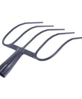 Heavy Duty Manure Fork For Farming And Gardening, Iron Pitch Fork Built Tough As Nails, side view of fork head