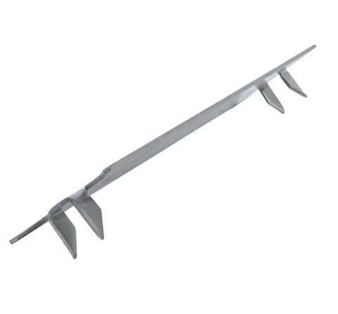 Saf Te Plate Protectors For Cables And Plastic Pipes, One And A Half Inch By Six Inch, angled view showing steel construction