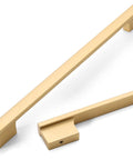 Top Shelf 10 Inch Brushed Gold Cabinet Pulls For Kitchen Drawers And Cupboards with sleek design and metal finish.