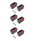 Heavy Duty Vibration Isolation Mounts With Elastomeric Hanger And Spring Vibration Isolator For Ceiling Mounted Studio And Home Theater Gear 4 Pack Bundle, black steel units