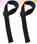Weightlifting Straps And Wrist Wraps 1 Pair Cotton And Polyester Black Tight Fit For Maximum Grip And Hand Protection