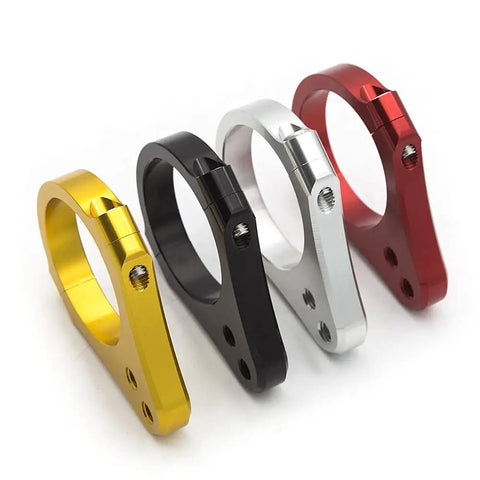 Four colored 39mm Aluminum Universal Steering Damper Fork Clamp Bracket Foot Fixer for Motorcycle and Bike Modification.