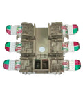 Handyman Approved Toolless Sealed Push On Wire Termination Block For 22 To 26 Awg connectors with colored ends for fast hookups.