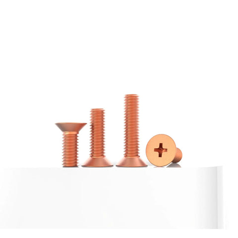 Premium Pure Copper Countersink Screws Flat Head Phillips Drive assorted sizes for dependable electrical grounding and shop repairs.