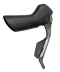 Close-up of Force eTap AXS HRD Shift And Brake Lever, right rear wireless electronic shifting, carbon lever, black.