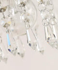 Close-up of clear crystal accents on Modern Crystal Wall Sconce With E27 Socket For Bedroom And Living Room.