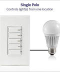 Countdown Timer Switch For Bathroom Fans And Lights With Presets 5 10 15 30 Minutes No Neutral Needed 15A Single Pole