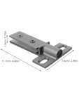 Heavy Duty Stainless Steel Shower Door Hinges With Long Bar Pivot, Double Hole Square Design For Smooth, Stable Operation And Easy Install, Built To Last For Home Renovations And New Bathroom Upgrades, 11.7cm
