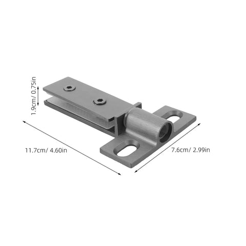 Heavy Duty Stainless Steel Shower Door Hinges With Long Bar Pivot, Double Hole Square Design For Smooth, Stable Operation And Easy Install, Built To Last For Home Renovations And New Bathroom Upgrades, 11.7cm