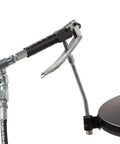 Close-up of 50 to 1 Ratio Air Operated Grease Pump Kit for 5 Gallon Bucket With Trolley Mounted Setup showing grease valve and hose